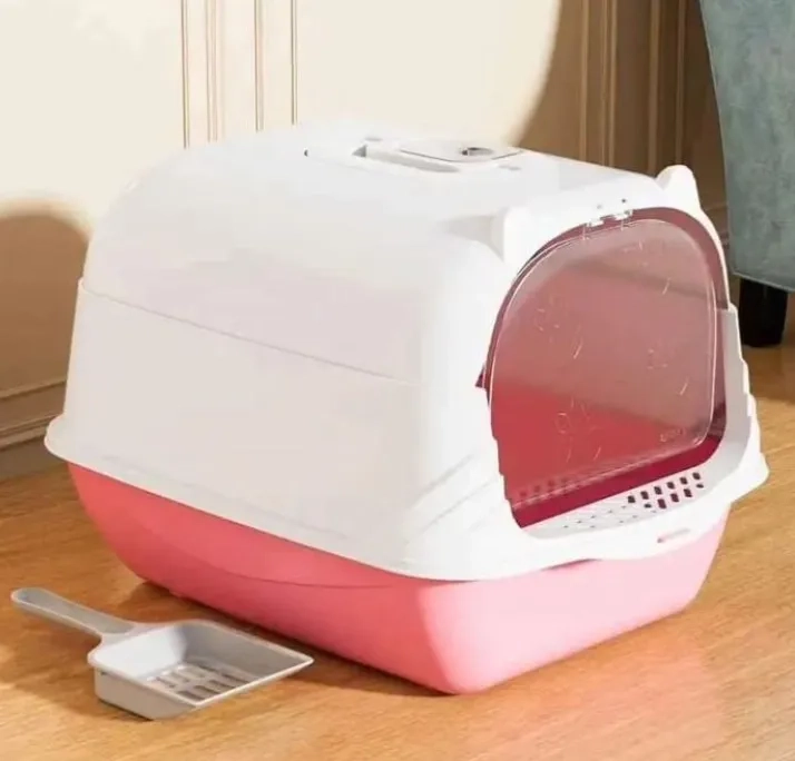 ARENERO DE GATOS BANDEJA SANITARIA BAÑO DE MASCOTA PALA XL BLANCO - 3