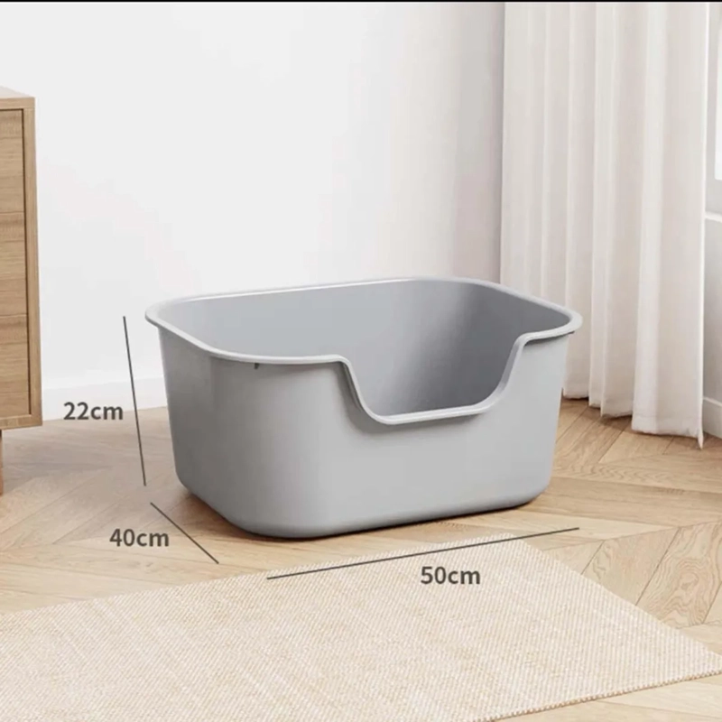 ARENERO DE GATOS BANDEJA SANITARIA PARA MASCOTAS XXL BAÑO GRIS - 3