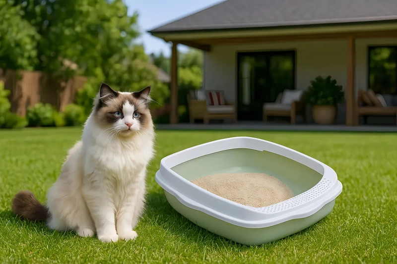 CAJA ARENERO GATO ARENEROS GATOS BAÑO GATO BAÑO PARA GATOS COLOR MULTICOLOR VITRINEON CL - 3