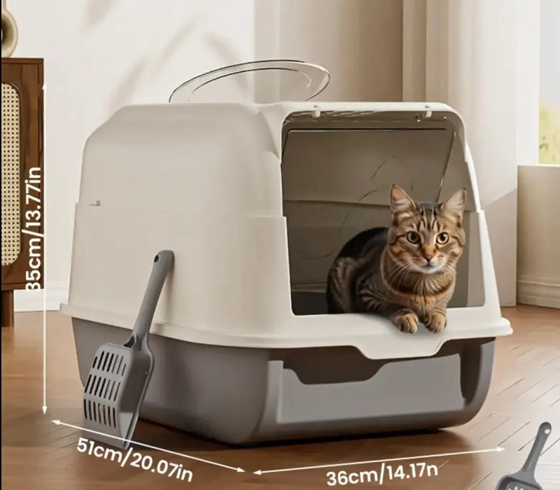 ARENERO DE CUPULA CERRADO PARA GATOS - 2EN1 BAÑO XL - 2