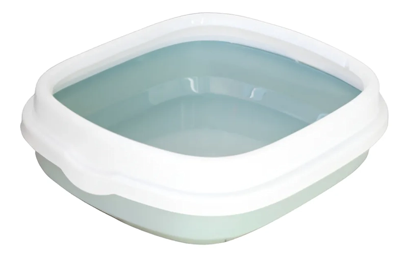 ARENERO PARA GATOS CON PALA RECOGEDORA PEQUEÑA 40X33X12 CM AZUL - 2