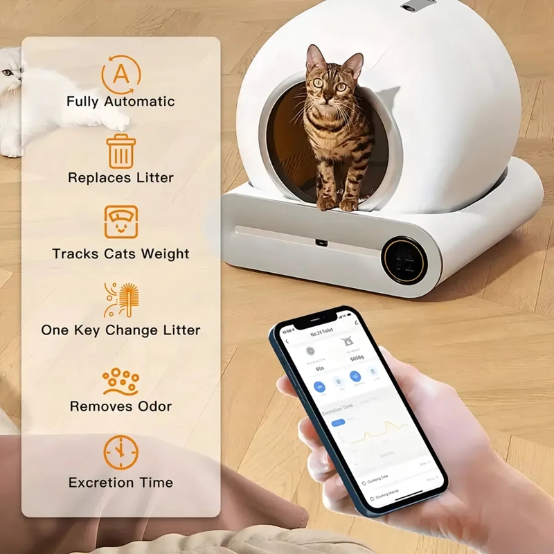 ARENERO ROBOT AUTOMATICO PARA GATOS 2.0 WIFI COLOR BLANCO GENERAC - 4
