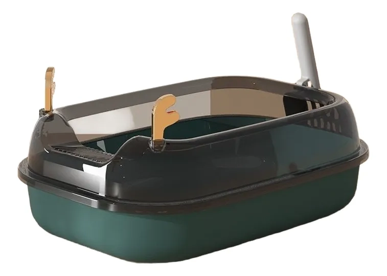 ARENERO GRANDE 50CM BANDEJA SANITARIA D GATO CON PALA VERDE - 1