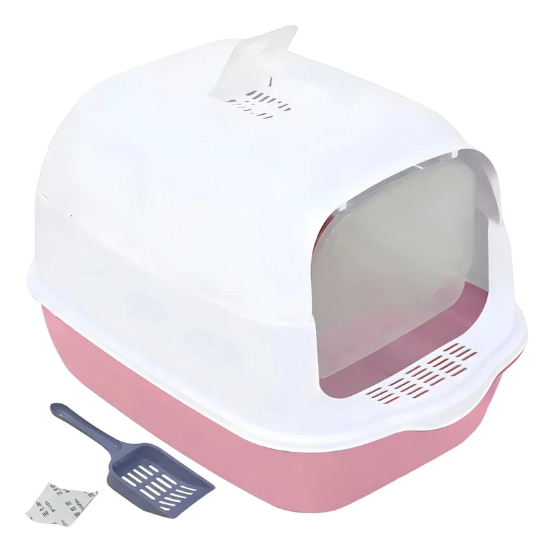 ARENERO PARA GATOS RORO CERRADO BAÑO SANITARIO CAJA ARENA GATO RORO COLOR ROSADO - 1000245 - 1