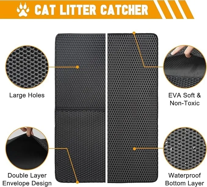 ALFOMBRA SANITARIA PARA GATOS RECOLECTOR DE ARENA ARENERO XL - 3