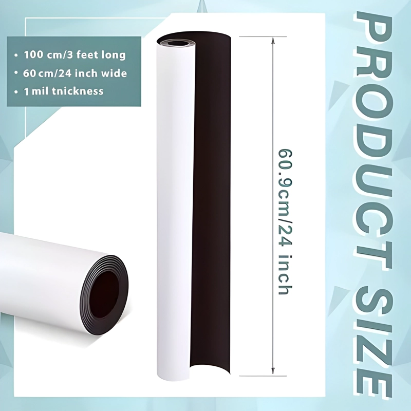 ROLLO DE PAPEL IMANTADO ADHESIVO 60X100 CM BLANCO - 3