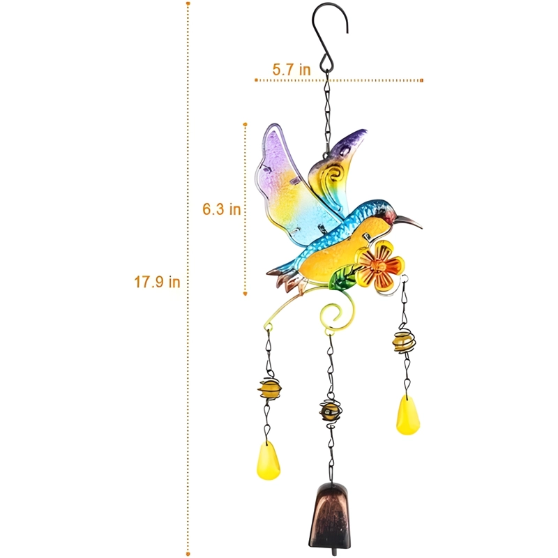 COLGANTES DECORATIVOS JARDIN COLIBRI VIDRIO - 1