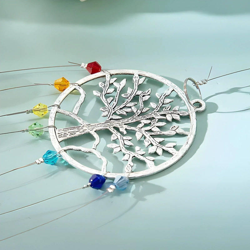 ATRAPASOL CRISTAL ARBOL DE LA VIDA 7 CHAKRAS - 1