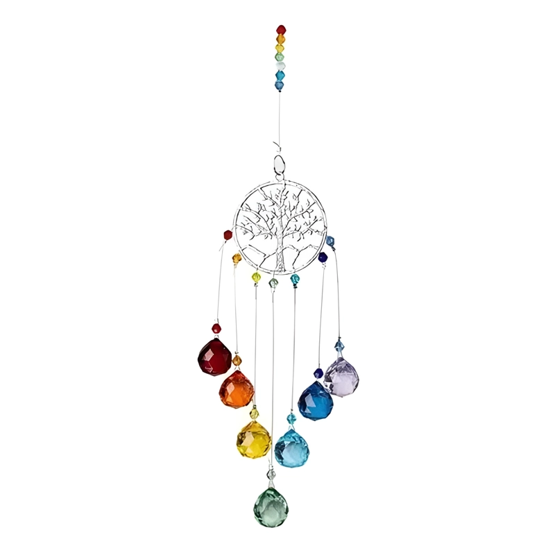 ATRAPASOL CRISTAL ARBOL DE LA VIDA 7 CHAKRAS - 3