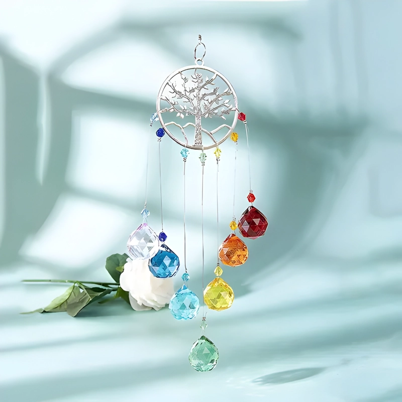 ATRAPASOL CRISTAL ARBOL DE LA VIDA 7 CHAKRAS - 4