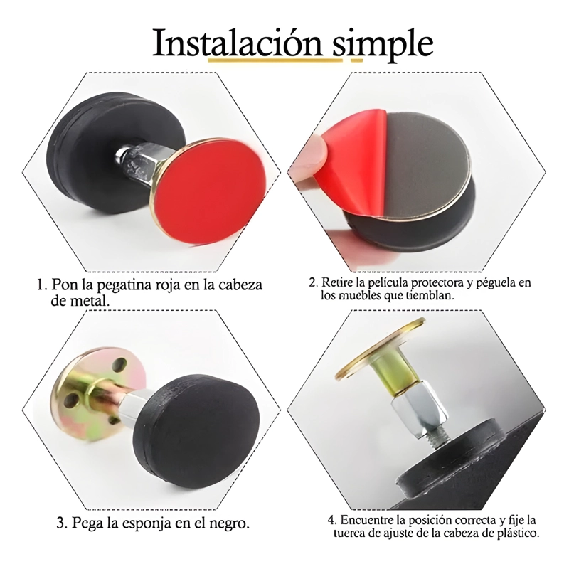 PACK 2 TOPES ANTIVIBRACION PARA MUEBLE NEGRO - 2