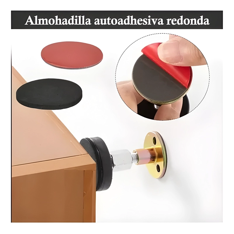 PACK 2 TOPES ANTIVIBRACION PARA MUEBLE NEGRO - 4