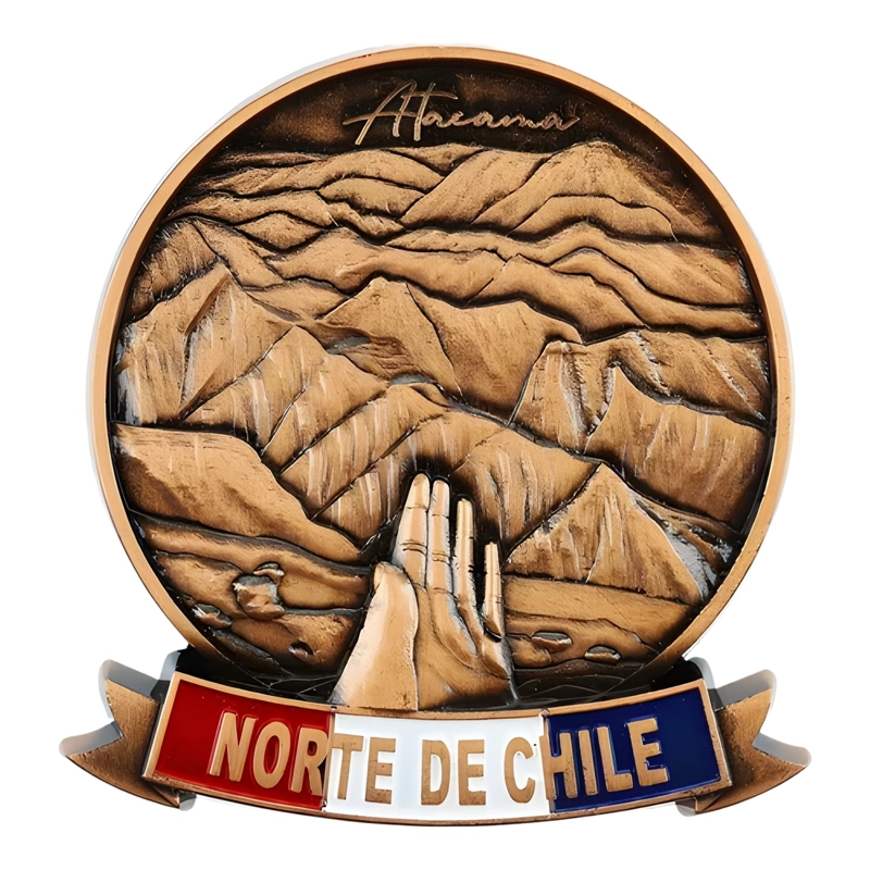 PACK 5 IMANES SOUVENIR CHILE COBRE #4 - 3