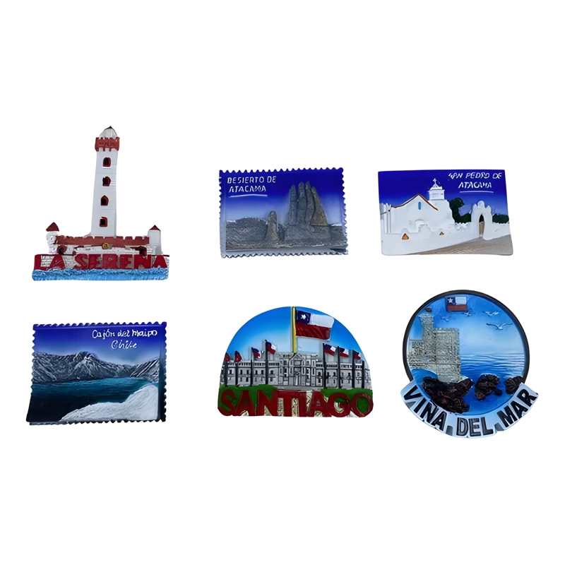 PACK 12 IMANES SOUVENIR CIUDADES DE CHILE SURTIDO #2 - 1