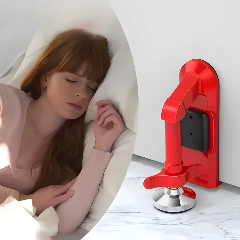 TOPE PUERTA CON ALARMA SEGURIDAD ANTIRROBO ROJO - 1