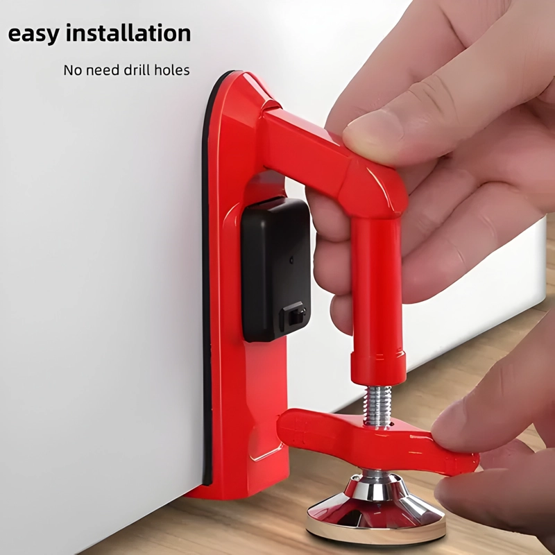 TOPE PUERTA CON ALARMA SEGURIDAD ANTIRROBO ROJO - 3