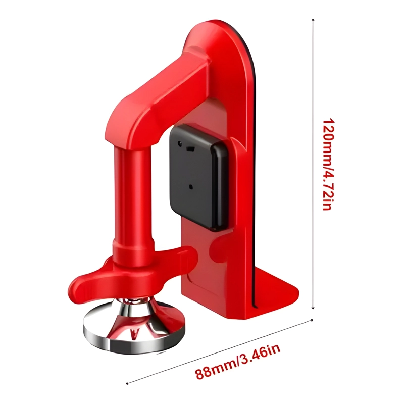 TOPE PUERTA CON ALARMA SEGURIDAD ANTIRROBO ROJO - 4