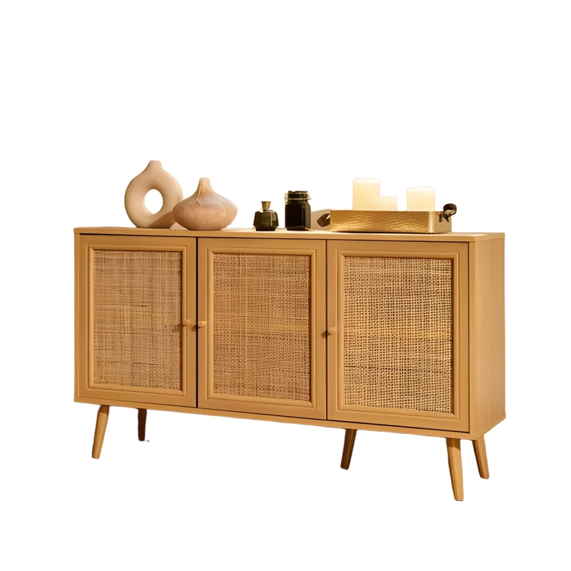 APARADOR BUFFET RATAN CON 3 PUERTAS NATURAL - 1