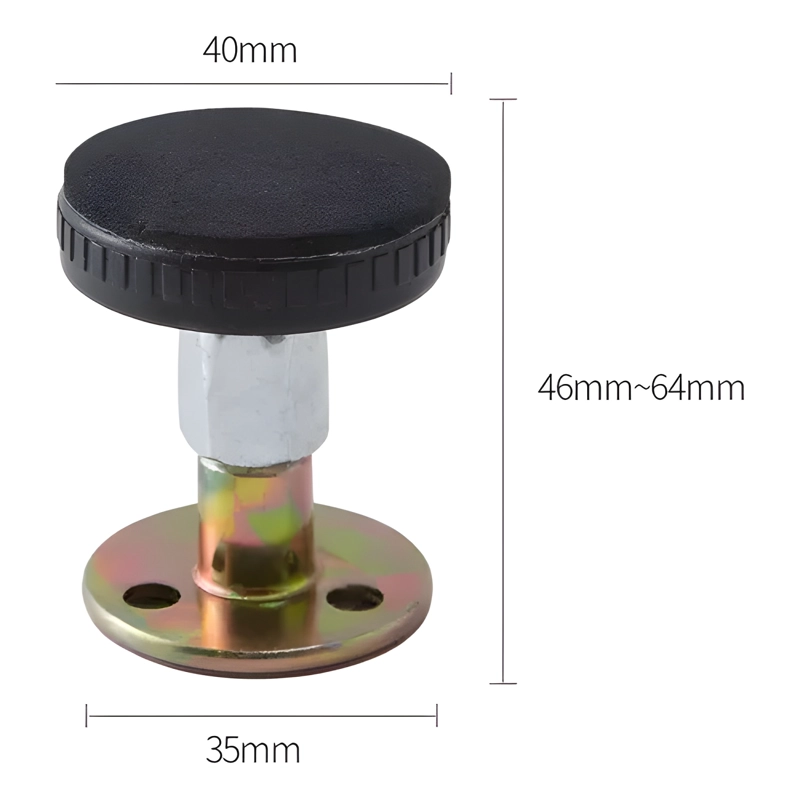 2 TOPES AJUSTABLES ANTIVIBRACION PARA MUEBLES NEGRO #3 - 3