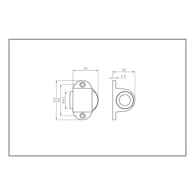 TOPE DE PUERTA MAGNE TICO NEGRO MATE - 4