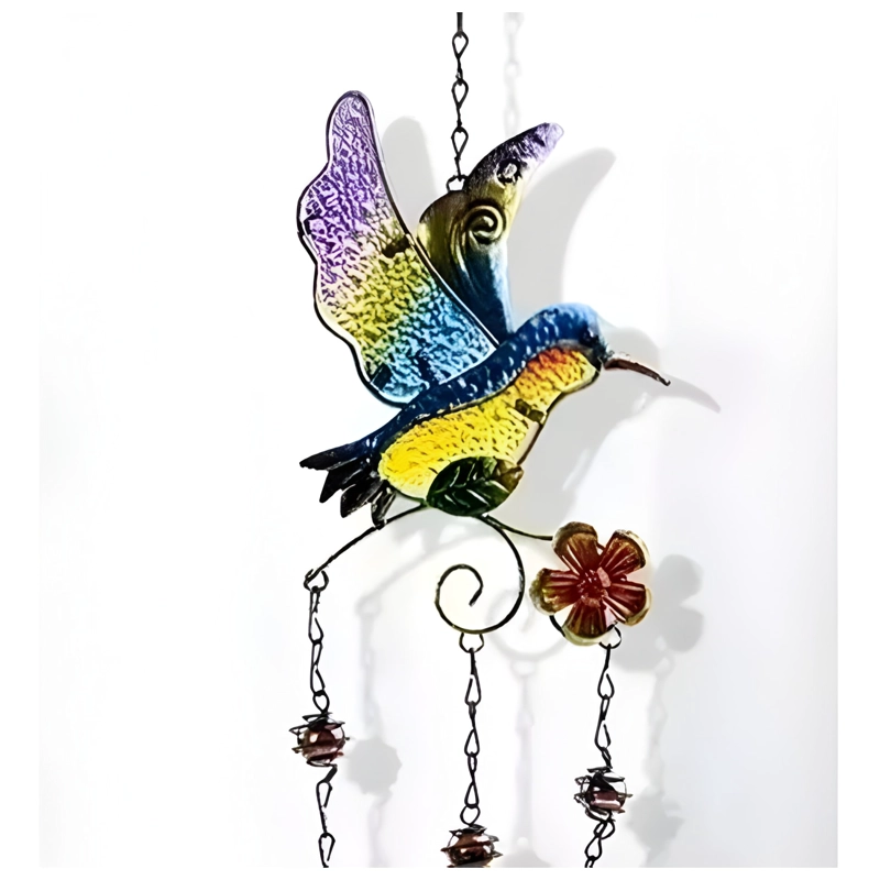 COLGANTE JARDIN COLIBRI VIDRIO Y COBRE #11 - 2