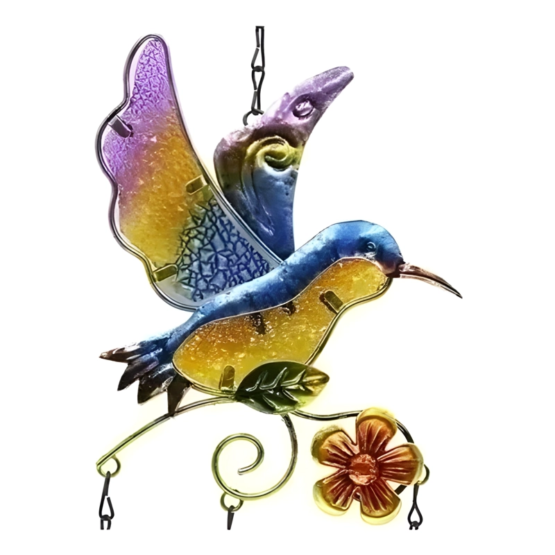 COLGANTE JARDIN COLIBRI VIDRIO Y COBRE #11 - 4
