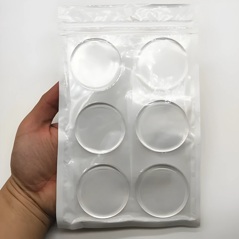 PACK 6 TOPES ADHESIVOS PROTECTORES DE PARED TRANSPARENTE - 1