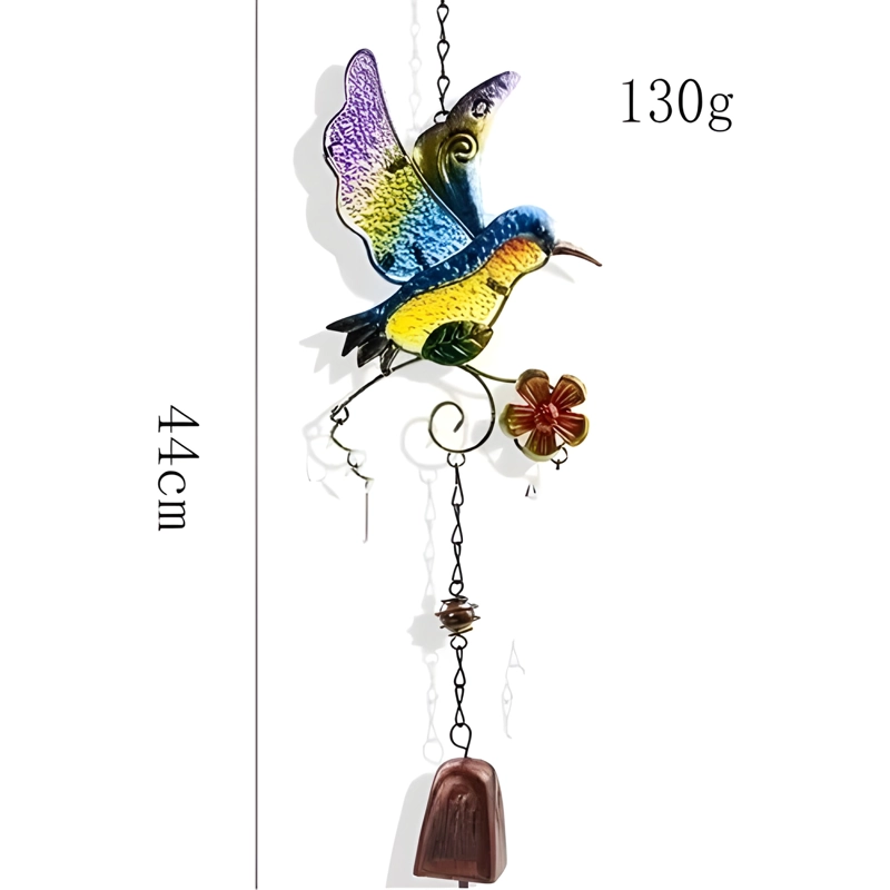 CARILLON DE VIENTO COLIBRI PARA JARDIN COBRE - 2