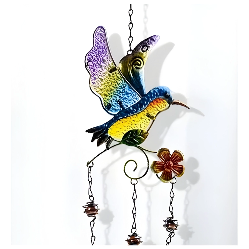 CARILLON DE VIENTO COLIBRI PARA JARDIN COBRE - 3