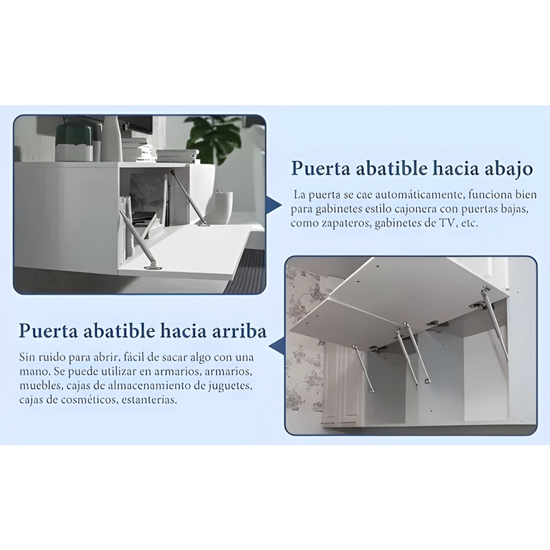 BRAZO HIDRAULICO 100N PACK 6 PARA PUERTAS - 4