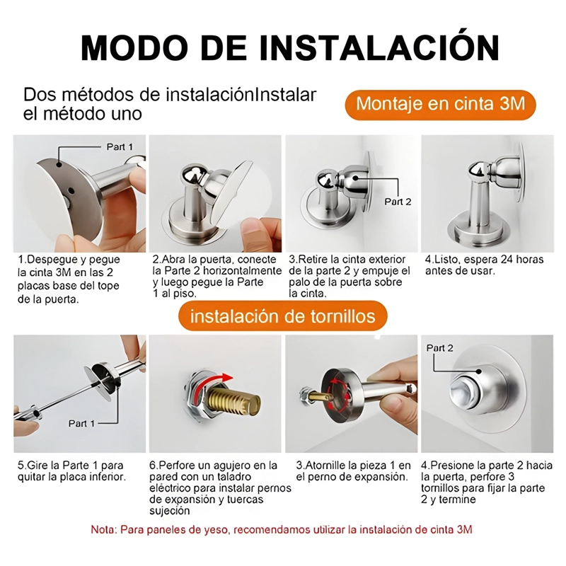 PACK 4 TOPES DE PUERTA MAGNE TICOS ANTIGOLPE - 2