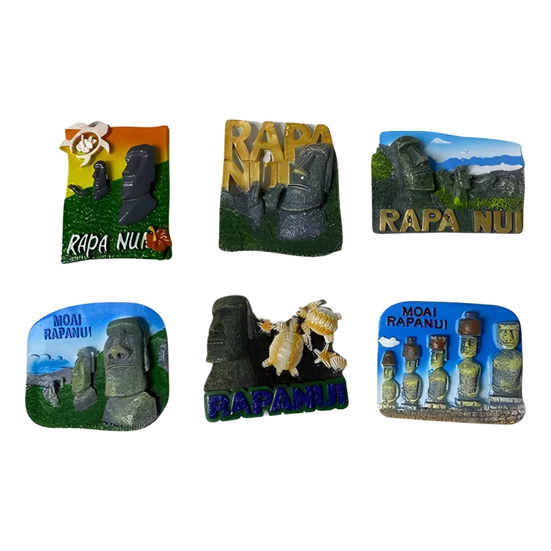 PACK 6 IMANES SOUVENIR ISLA DE PASCUA SURTIDO - 1
