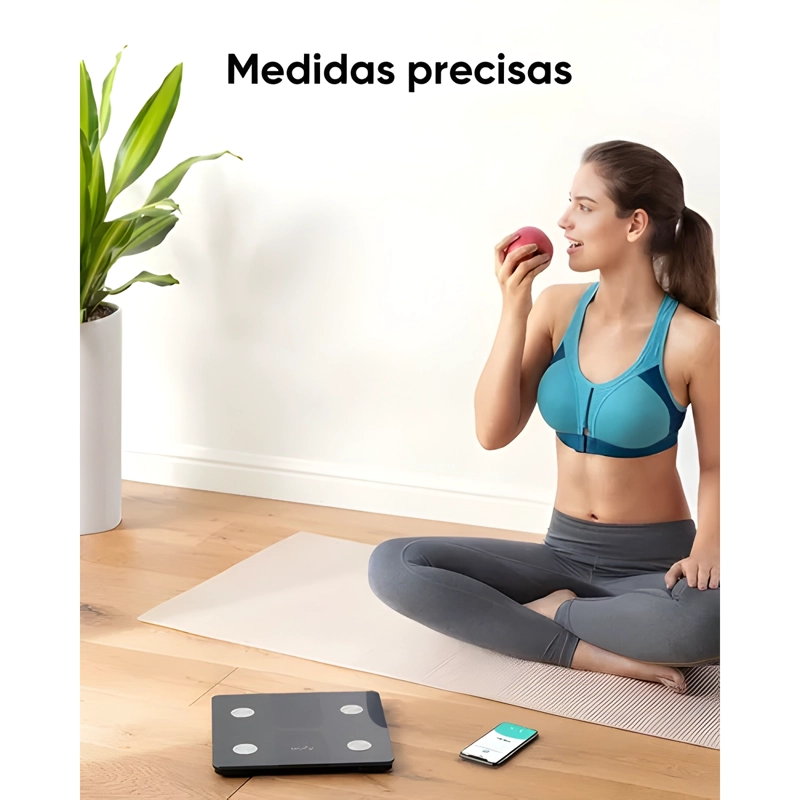 BALANZA DIGITAL INTELIGENTE BLUETOOTH NEGRO - 1