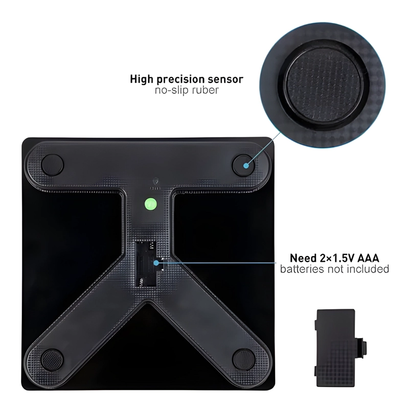 BALANZA DIGITAL BAÑO 180 KG BLUETOOTH NEGRO #2 - 4