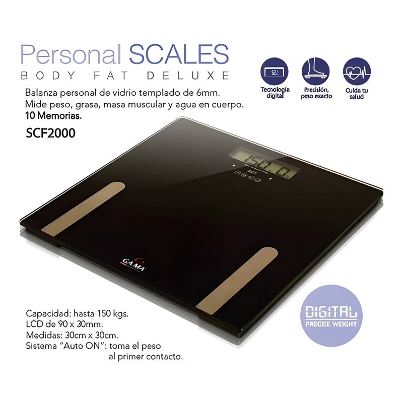 BALANZA DIGITAL IMC MUSCULAR NEGRO - 2