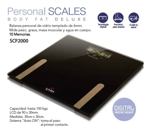 BALANZA DIGITAL IMC MUSCULAR NEGRO - 3