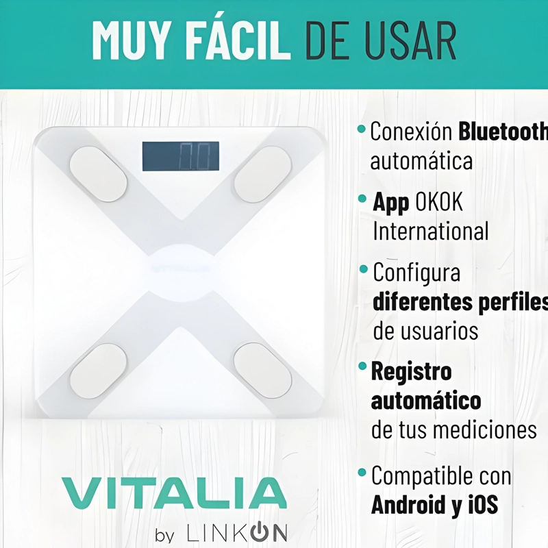 BALANZA DIGITAL INTELIGENTE BLANCO - 2