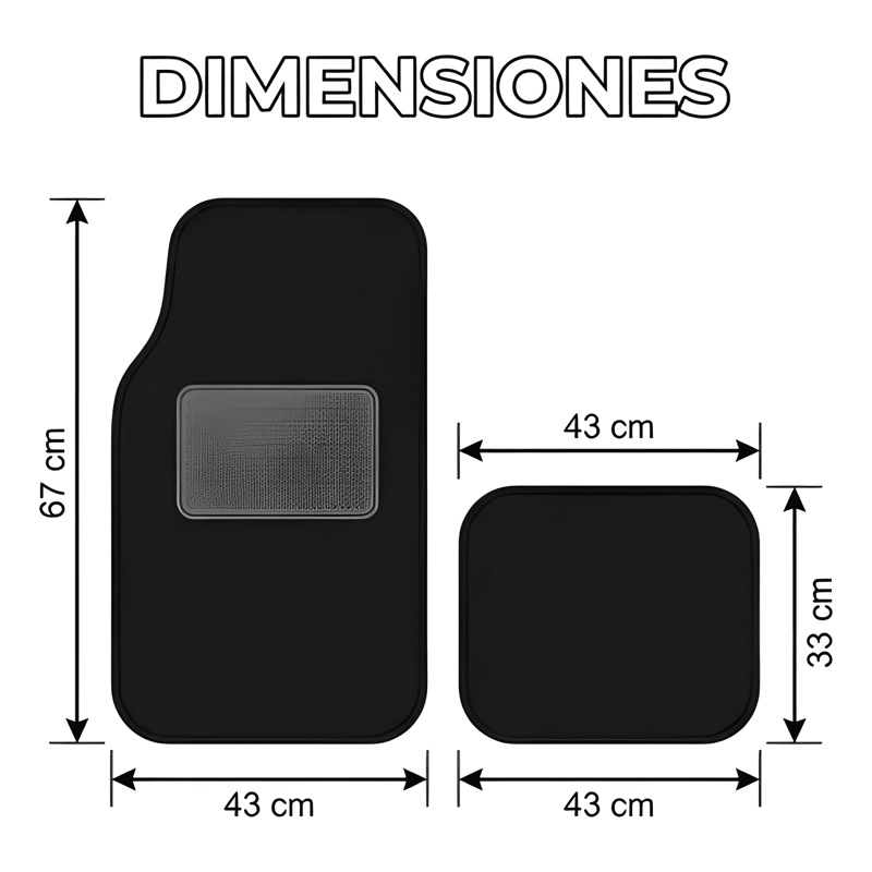 ALFOMBRAS DE PISO AUTO 5 PIEZAS UNIVERSAL ANTIDESLIZANTE - 1