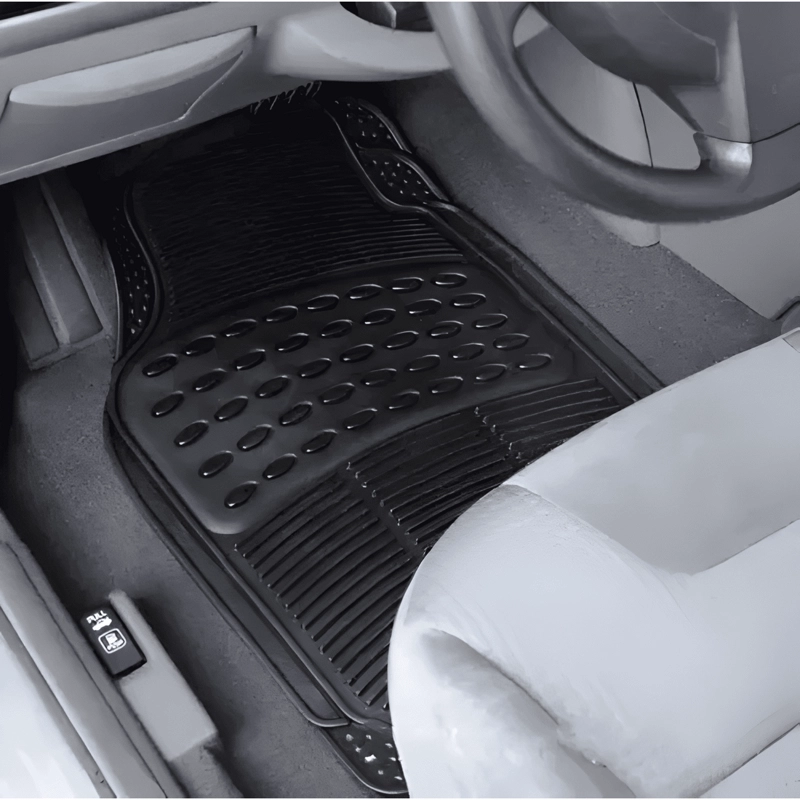 ALFOMBRA PISO DE GOMA AUTO UNIVERSAL 3 PIEZAS CAMELLO #381 - 2