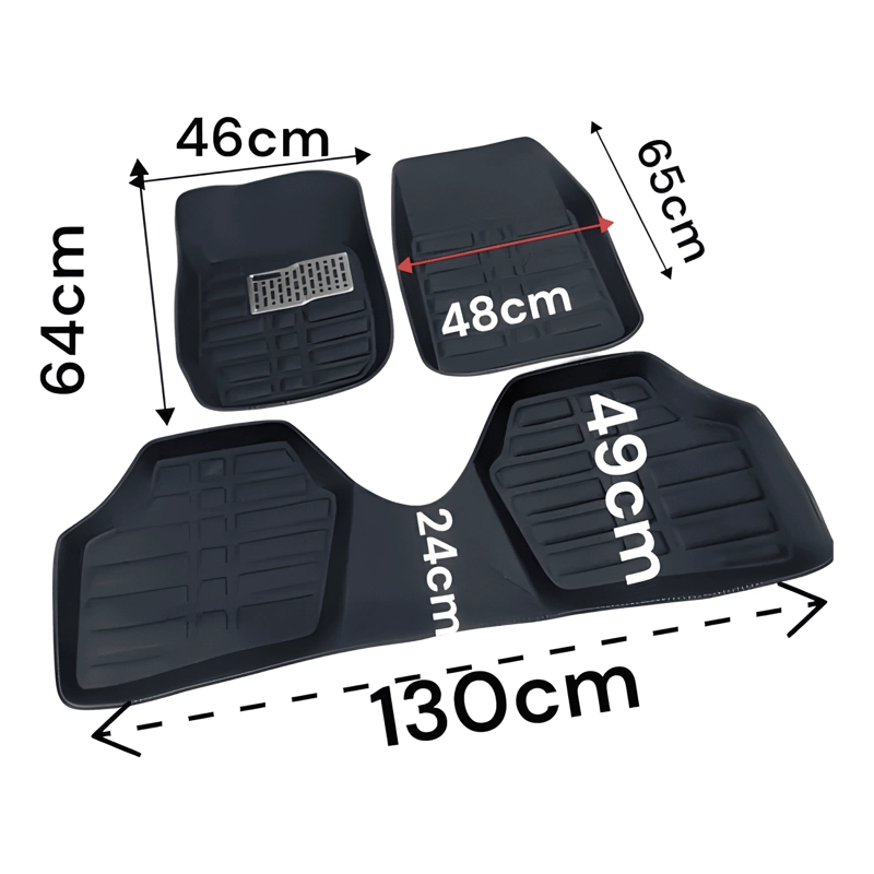 SET DE ALFOMBRAS PISOS TAPETES PARA AUTOS Y SUV UNIVERSAL - 1