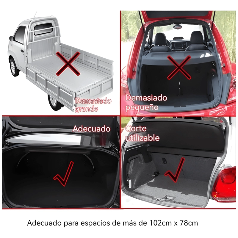 CUBRE MALETA GOMA MALETERO AUTO SUV ANTIDESLIZANTE 138X #470 - 2