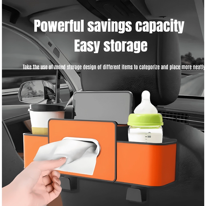 X2 ORGANIZADOR MULTIUSO AUTO RESPALDO DE ASIENTO PORTAVASOS - 1