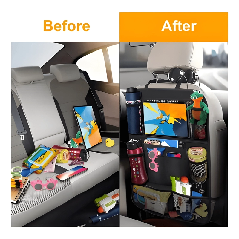 ORGANIZADOR DE ASIENTO TRASERO CON SOPORTE COLOR NEGRO #685 - 3