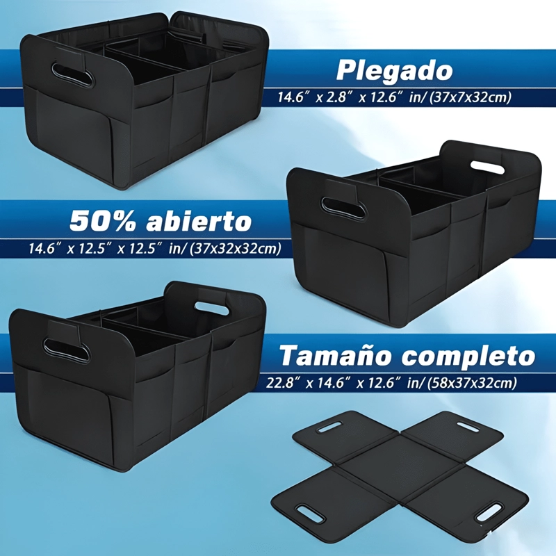 ORGANIZADOR DE MALETERO PARA AUTO PLEGABLE CAJA MULTIUS #019 - 3