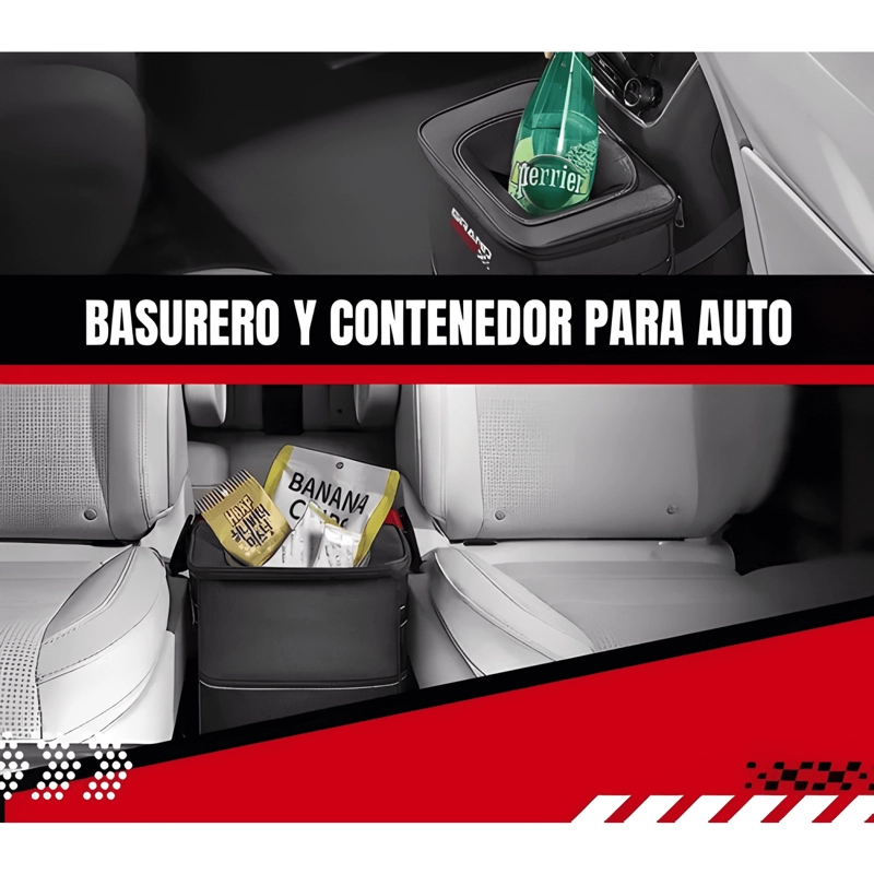 BASURERO PARA AUTO ORGANIZADOR PORTATIL IMPERMEABLE - 1
