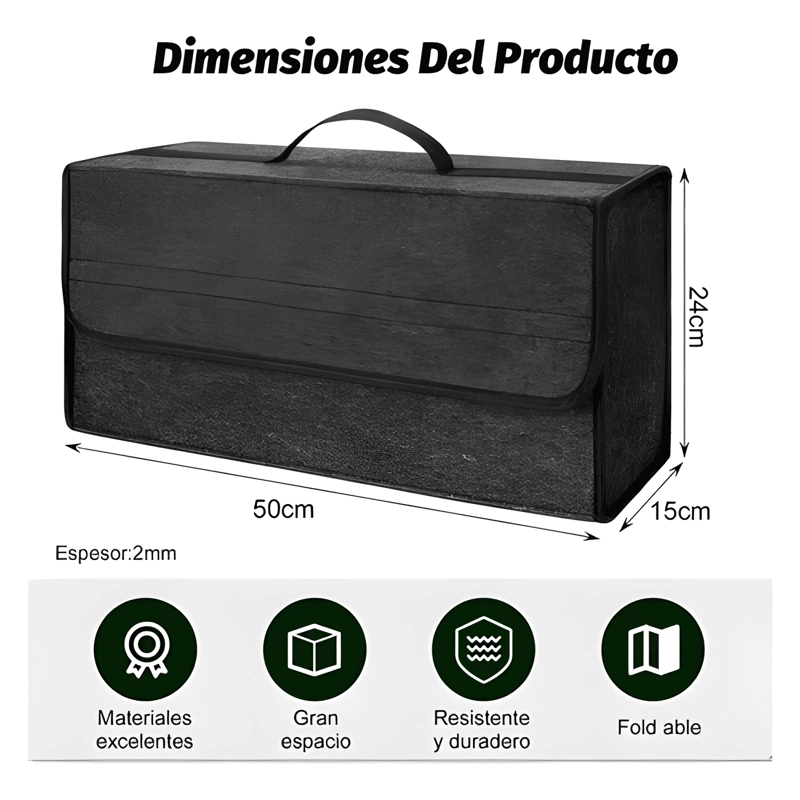 BOLSO MALETIN ORGANIZADOR ALFOMBRA MALETERO AUTO ORGANI #344 - 4