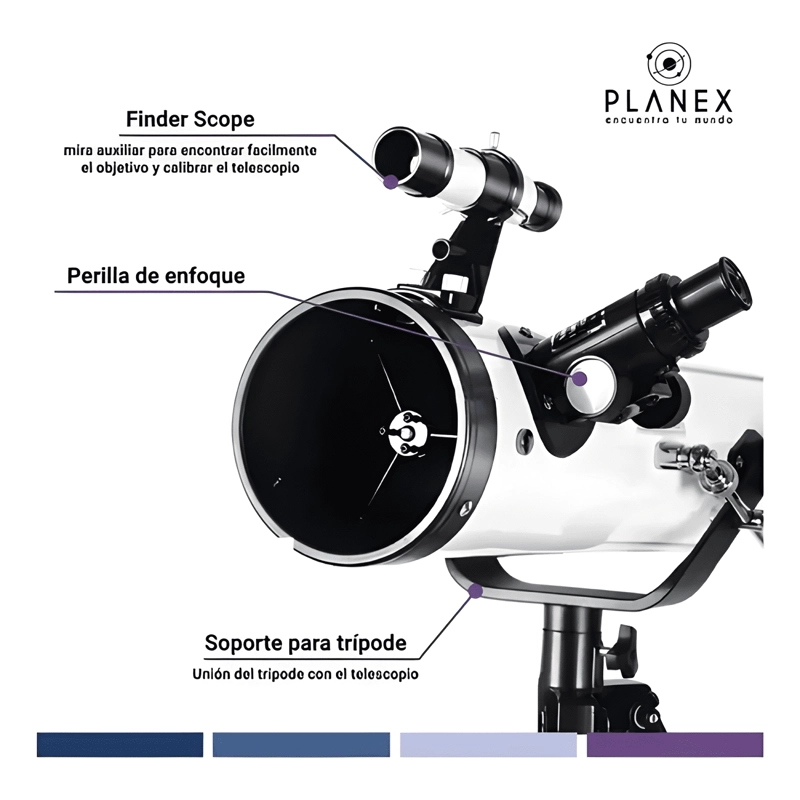 TELESCOPIO ASTRONOMICO PLANEX F70076 ASTRONOMICO 76X BLANCO - 1