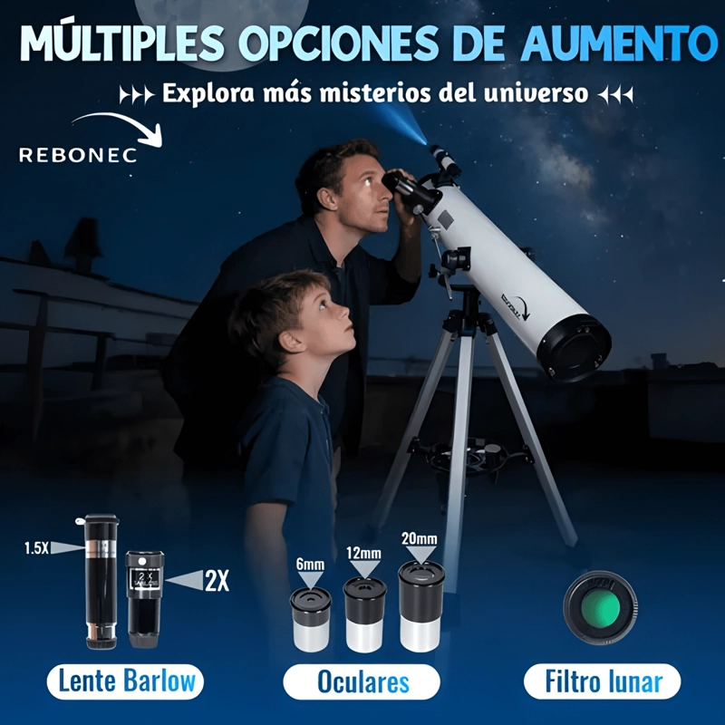 TELESCOPIO ASTRONOMICO PROFESIONAL F70076 AJUSTABLE - 2