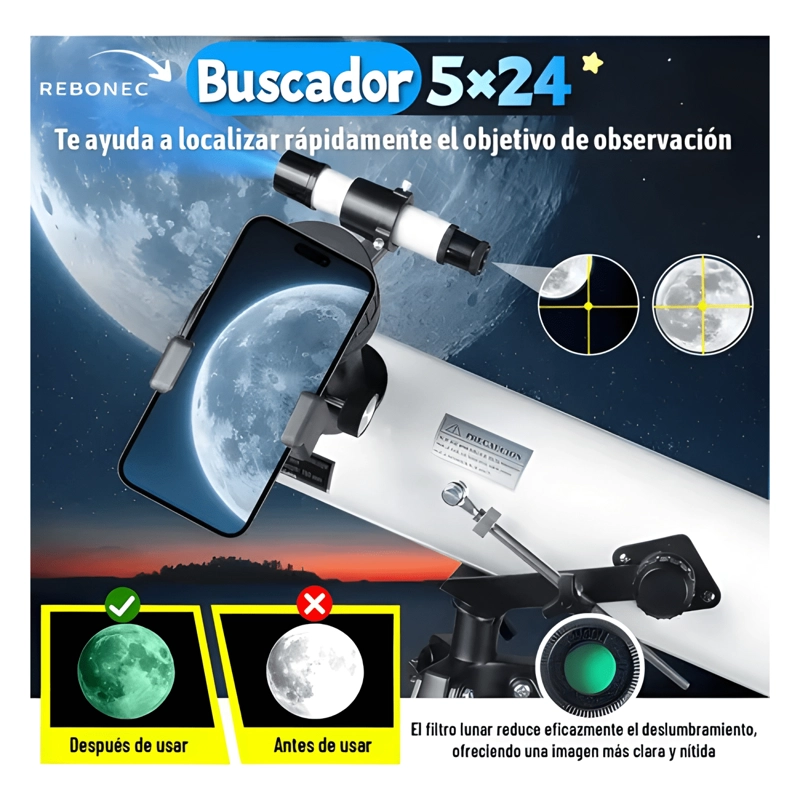 TELESCOPIO ASTRONOMICO PROFESIONAL F70076 AJUSTABLE - 3
