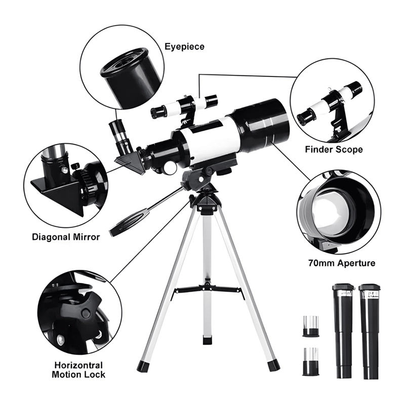 TELESCOPIO ASTRONOMICO PROFESIONAL MONOCULAR F30070M - 1